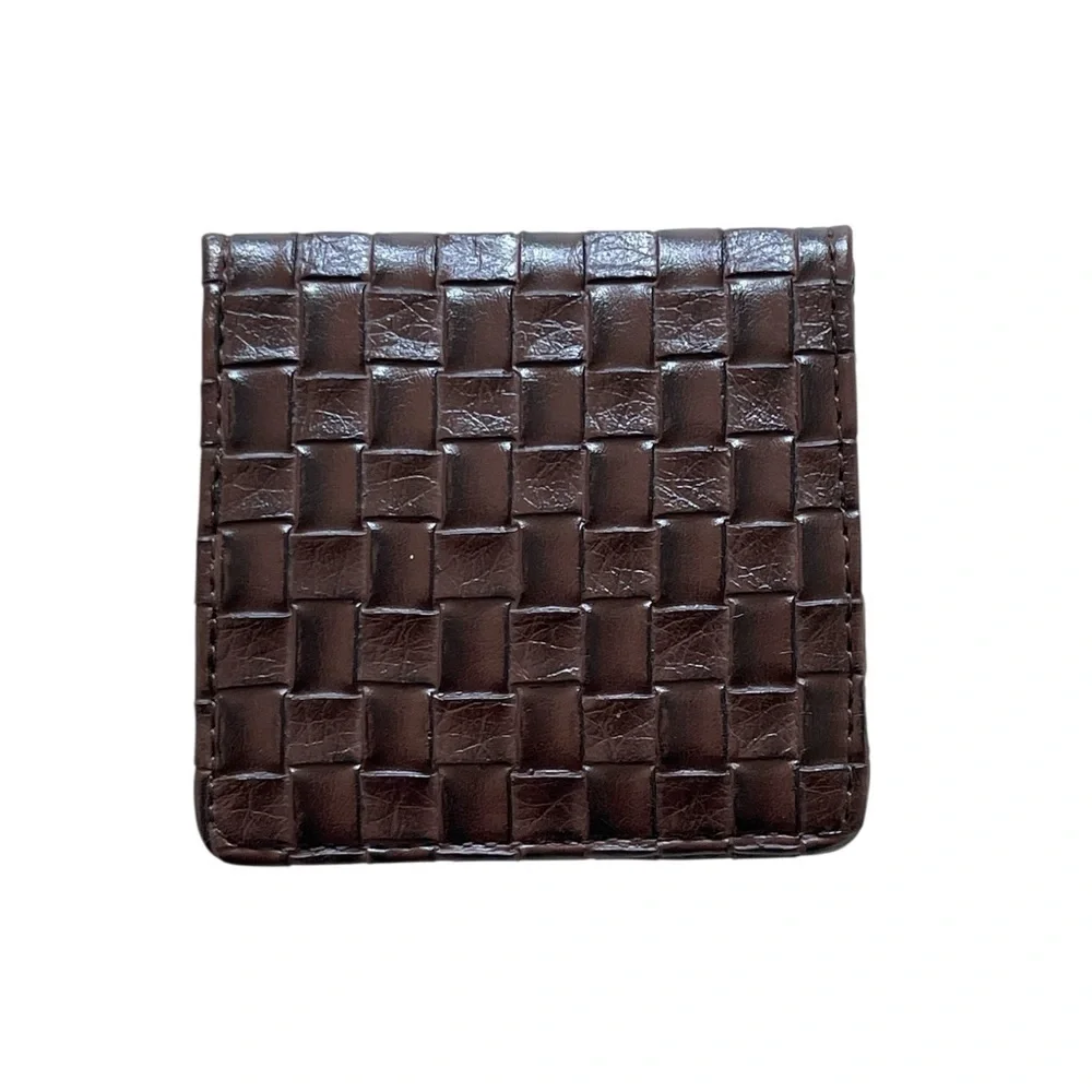Brown Textured Coin Pouch